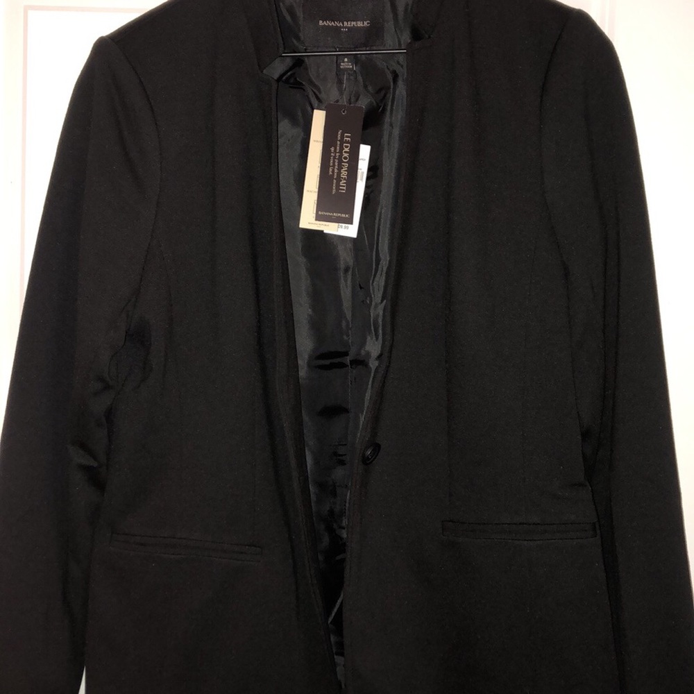 NEW Banana Republic Black Suit Blazer Size 8